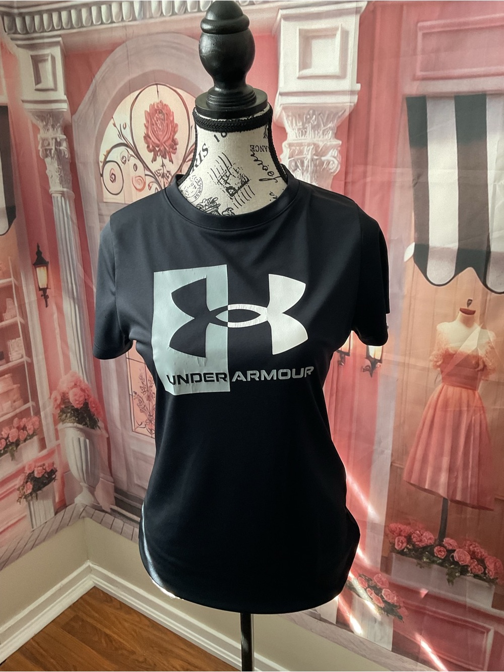 Under Armour Black Short-Sleeve Logo Performance Tee
